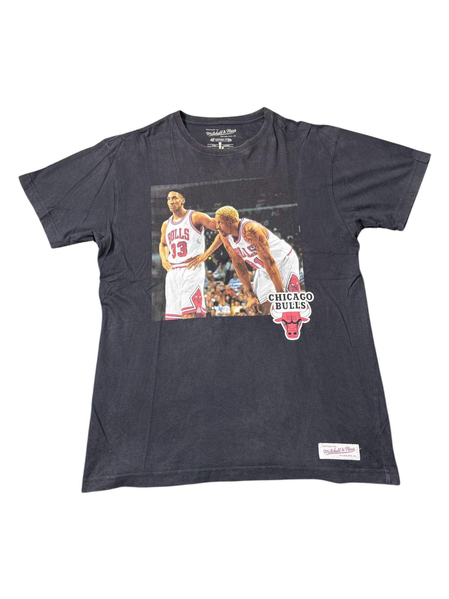 Mitchell & Ness Chicago Bulls Scottie Pippen Dennis Rodman Photo Graphic Tshirt
