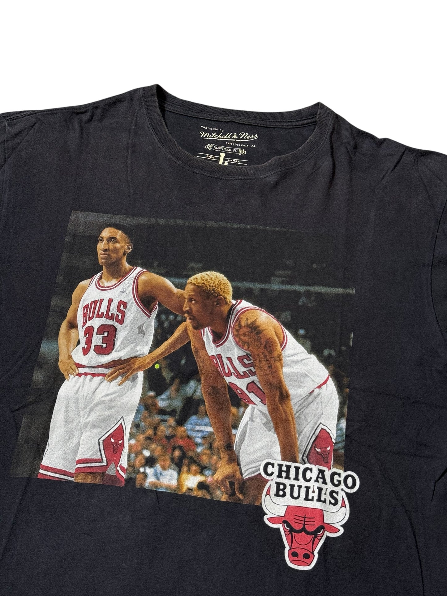 Mitchell & Ness Chicago Bulls Scottie Pippen Dennis Rodman Photo Graphic Tshirt
