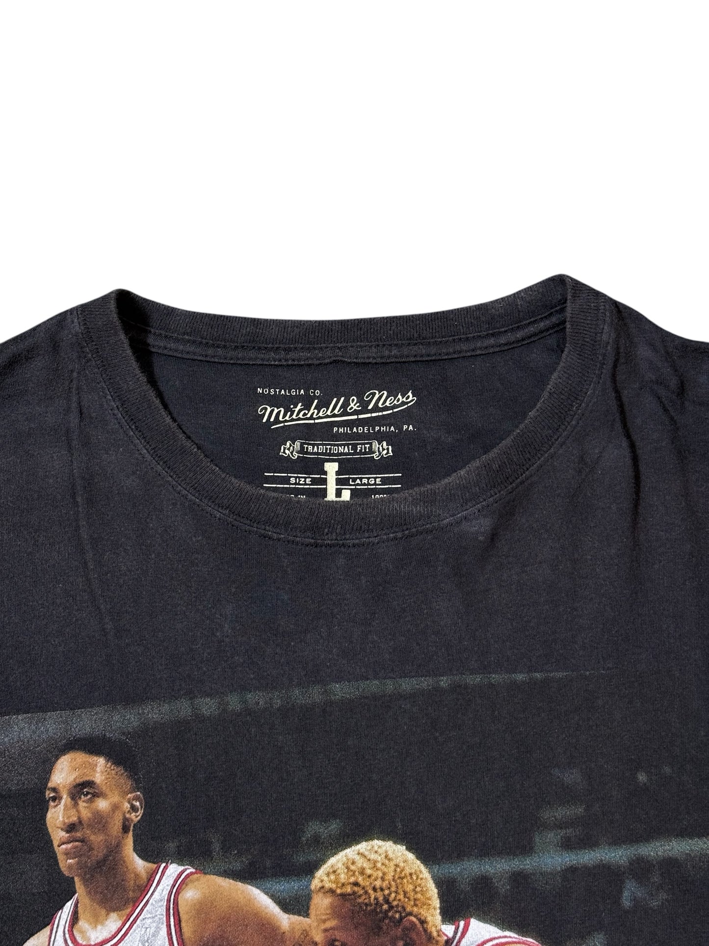 Mitchell & Ness Chicago Bulls Scottie Pippen Dennis Rodman Photo Graphic Tshirt