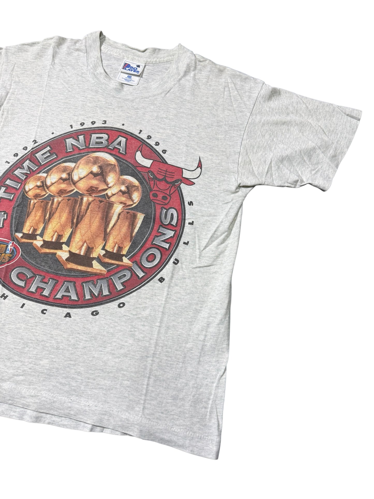 Vintage Chicago Bulls 4 Time NBA Champions 1996 Tshirt Pro Player Made in USA