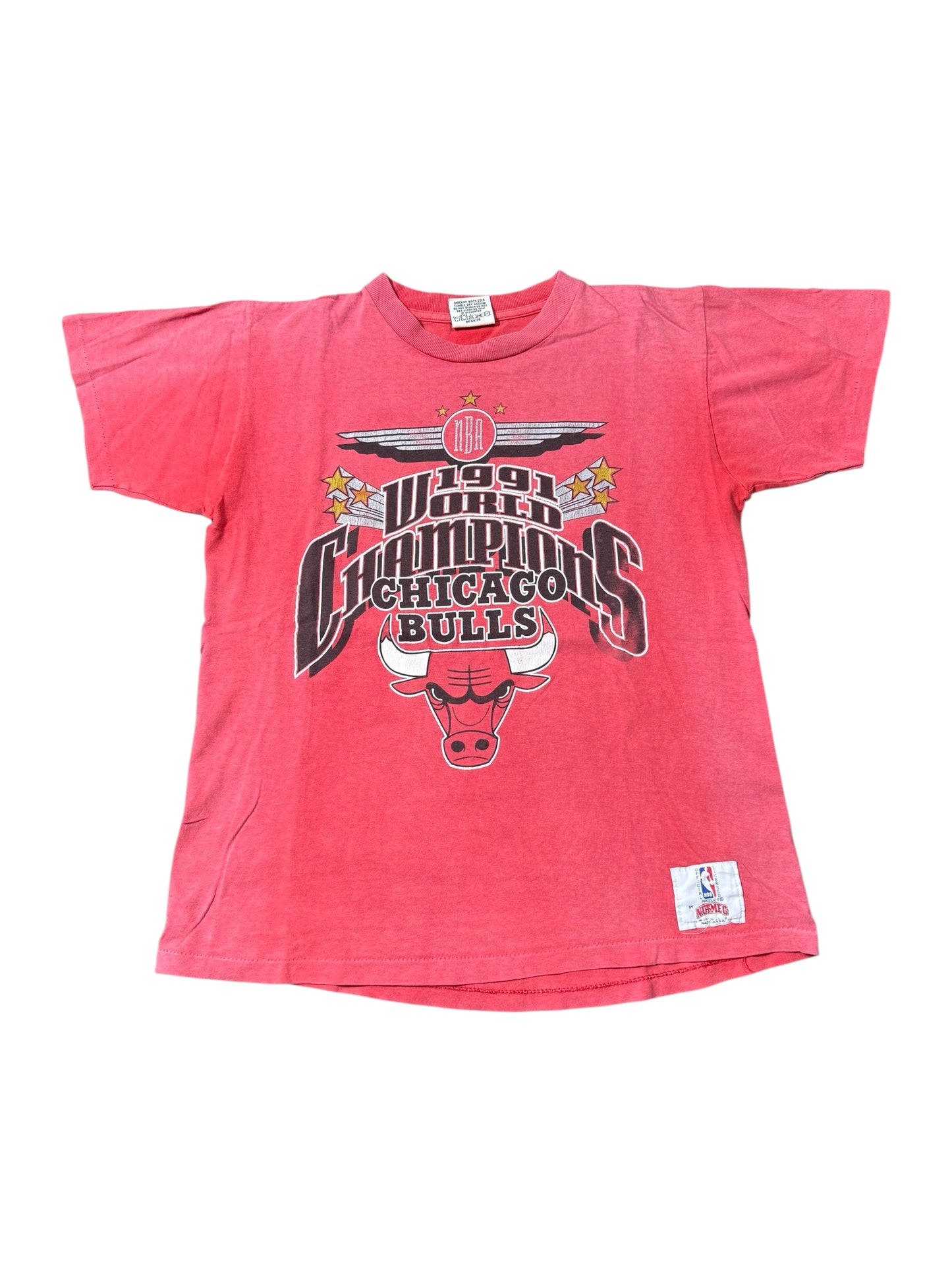 Vintage 1991 Chicago Bulls World Champions Tshirt Nutmeg USA