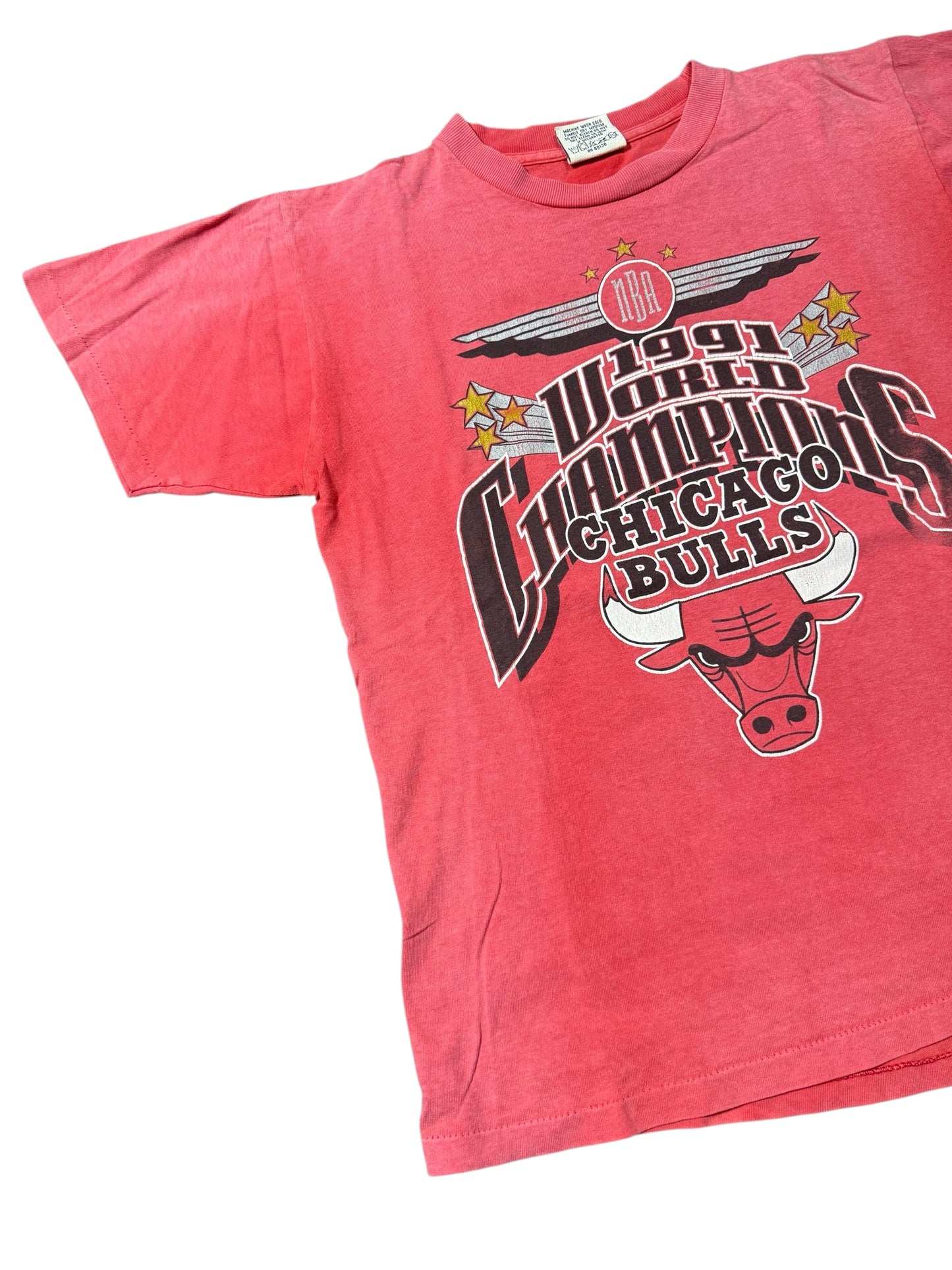 Vintage 1991 Chicago Bulls World Champions Tshirt Nutmeg USA