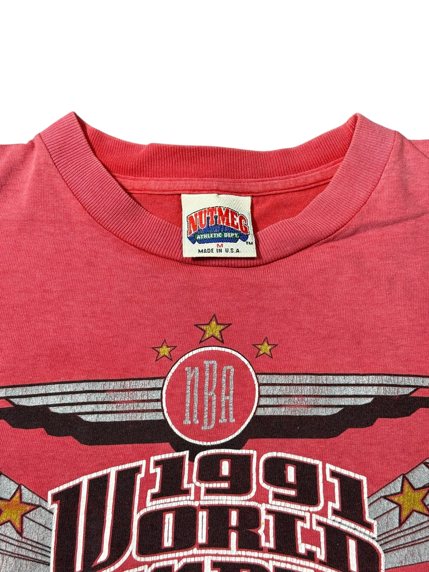 Vintage 1991 Chicago Bulls World Champions Tshirt Nutmeg USA