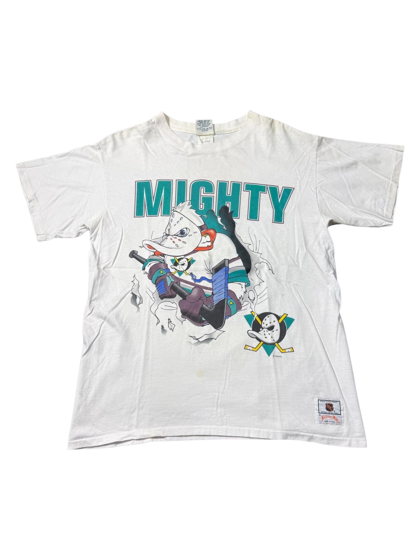 Vintage Mighty Ducks Nutmeg NHL Disney Tshirt Made in USA