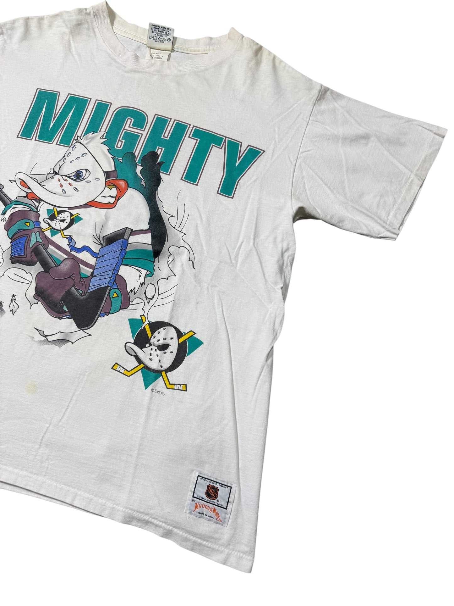 Vintage Mighty Ducks Nutmeg NHL Disney Tshirt Made in USA