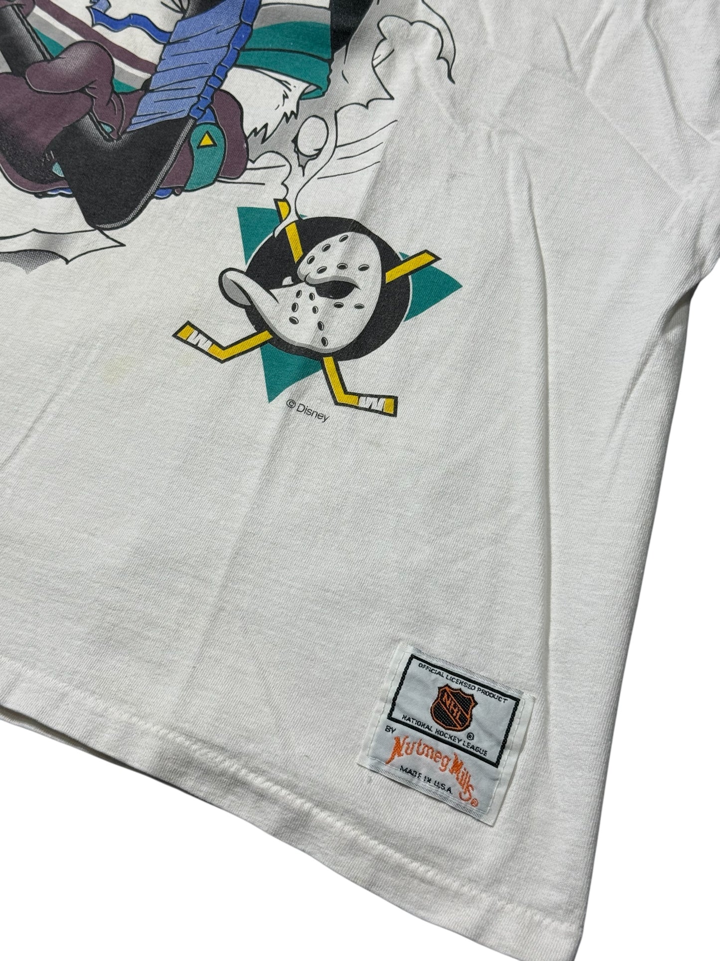 Vintage Mighty Ducks Nutmeg NHL Disney Tshirt Made in USA