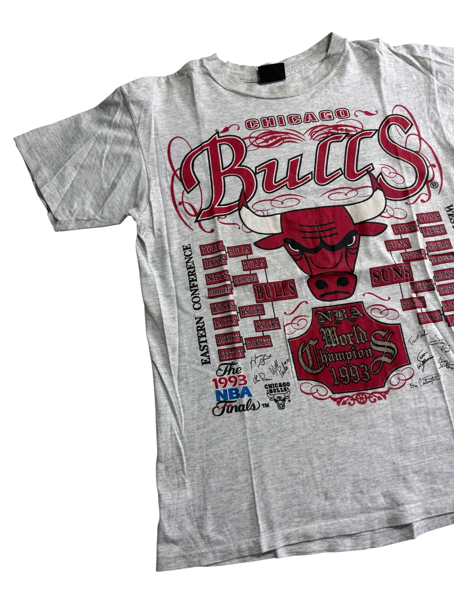 Vintage NBA All Teams Tshirt Chicago Bulls Lakers Suns Spurs Sonics Jazz 1990s USA