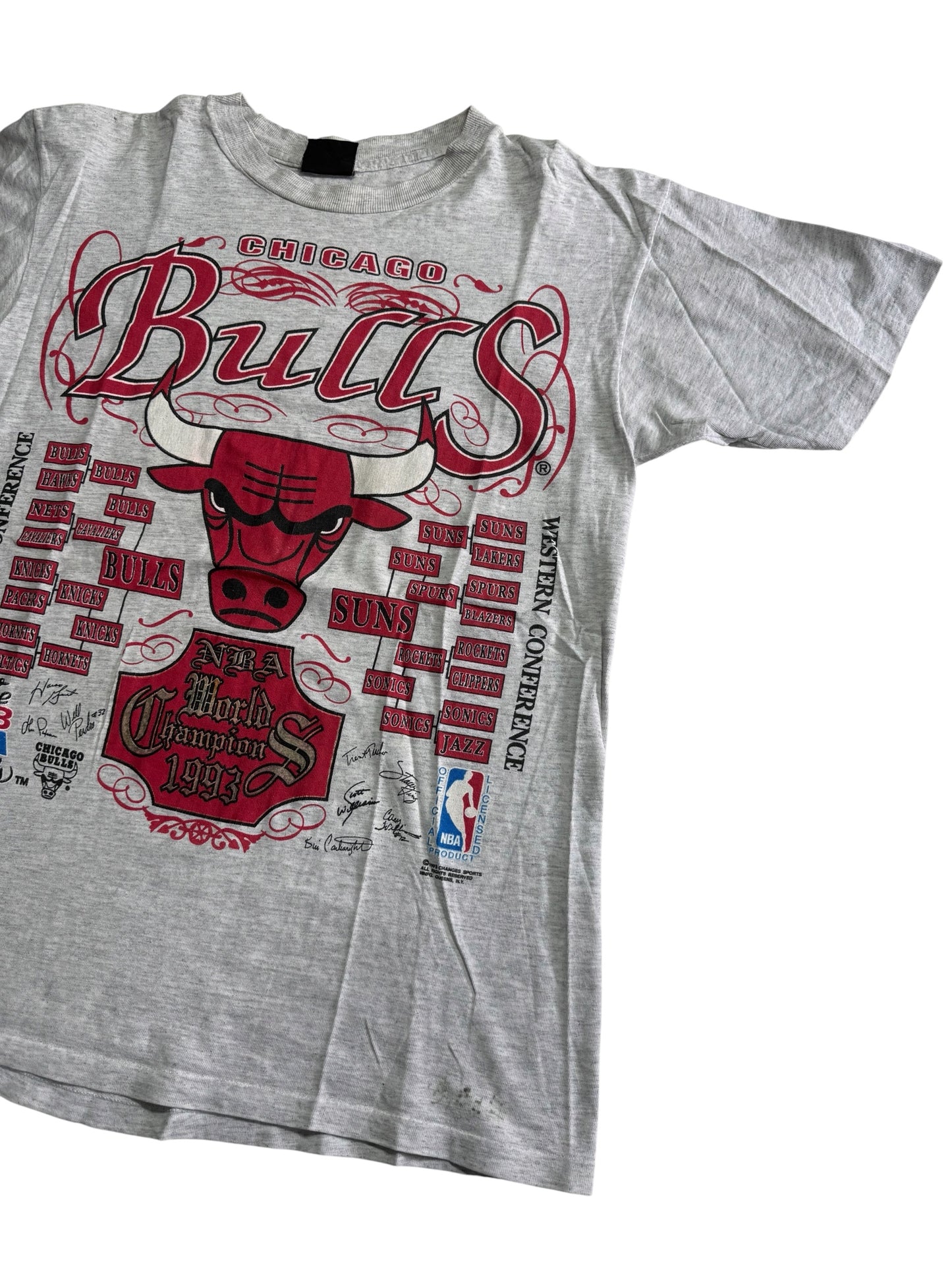 Vintage NBA All Teams Tshirt Chicago Bulls Lakers Suns Spurs Sonics Jazz 1990s USA