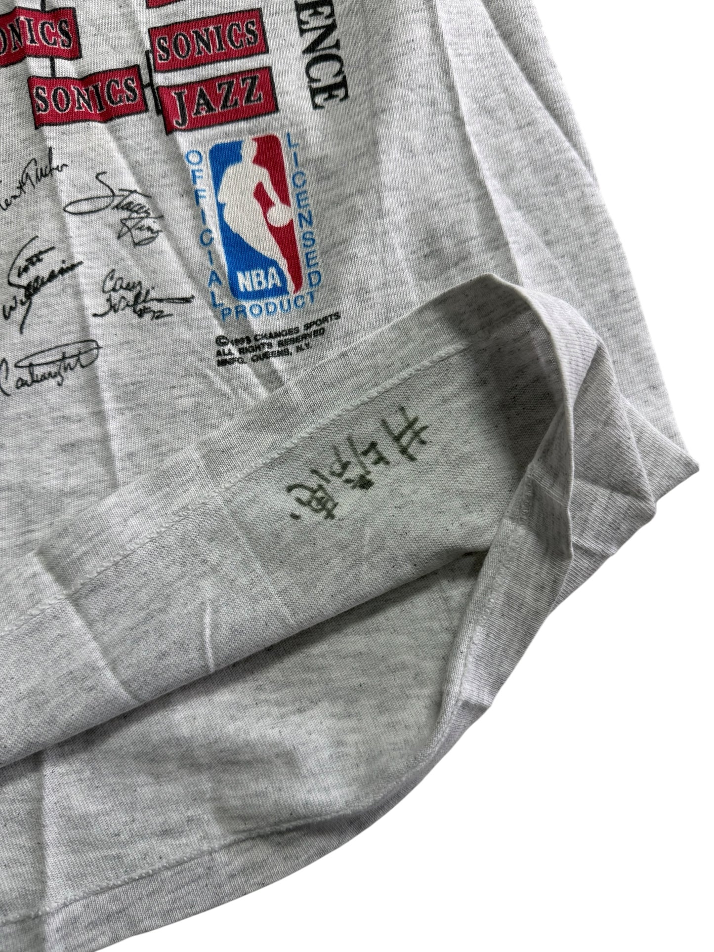 Vintage NBA All Teams Tshirt Chicago Bulls Lakers Suns Spurs Sonics Jazz 1990s USA