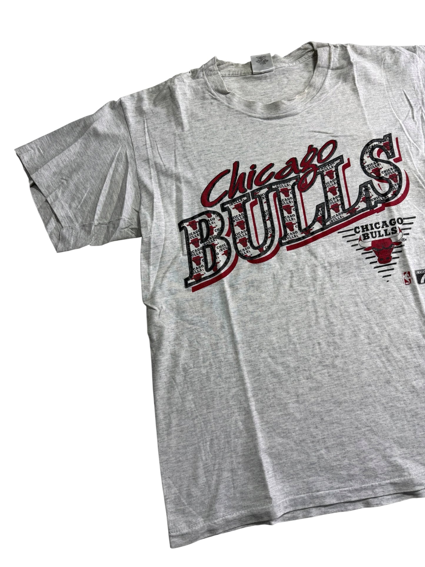 Vintage Chicago Bulls Logo 7 Tshirt 1990s NBA Made in USA