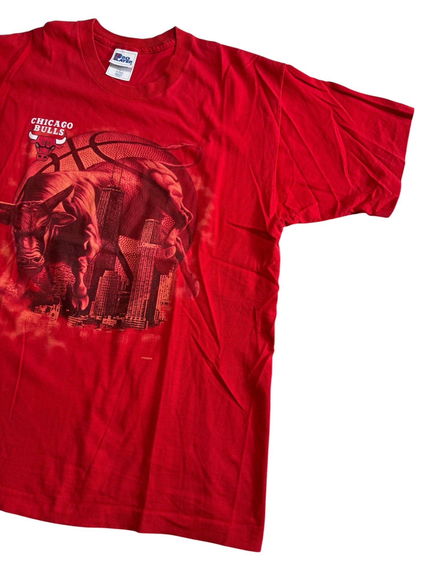 Vintage Chicago Bulls Big Graphic Tshirt Pro Player NBA 1990s Made in USA