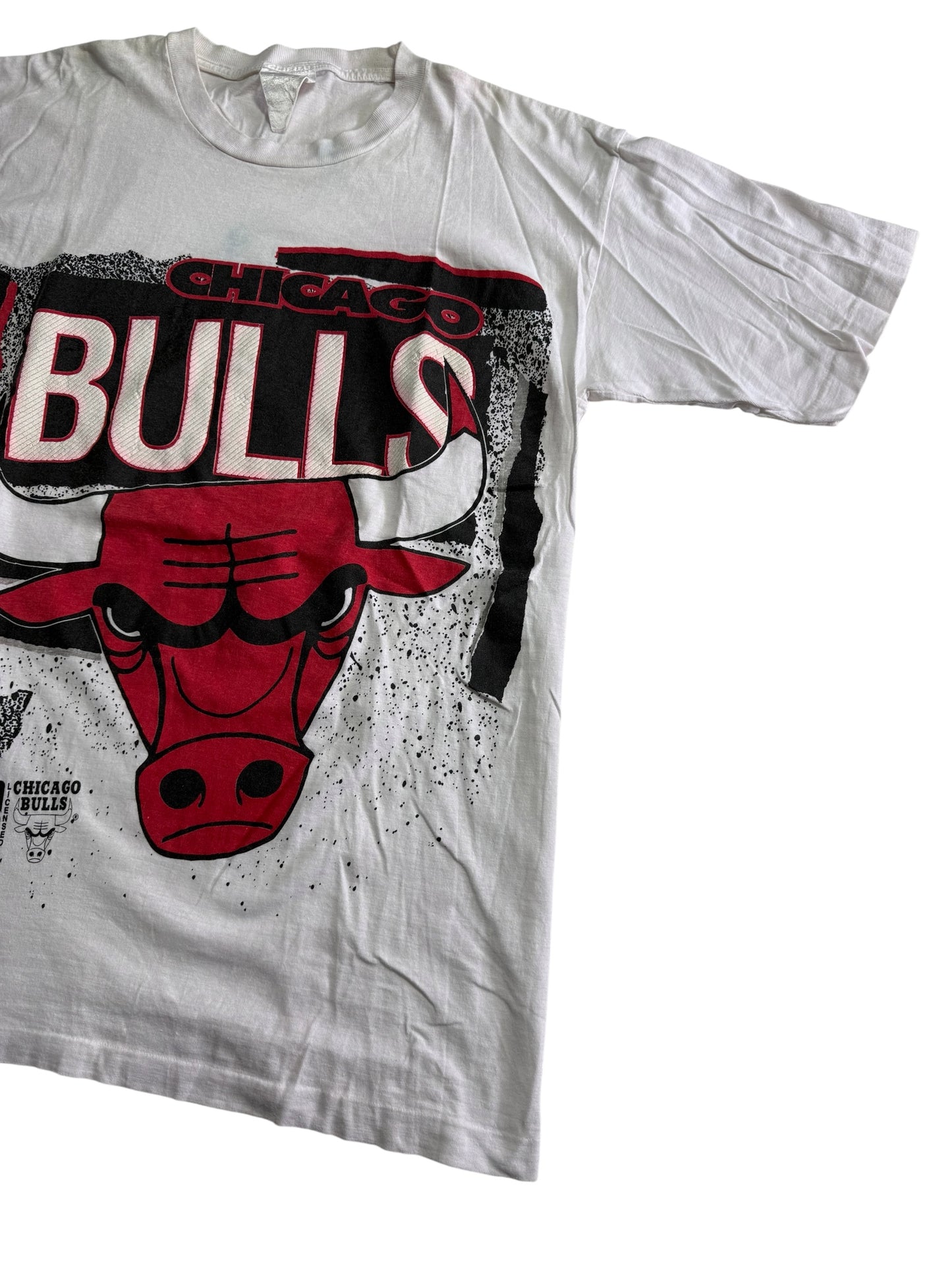 Vintage Chicago Bulls Big Logo Tshirt Magic Johnson T’s NBA 1990s