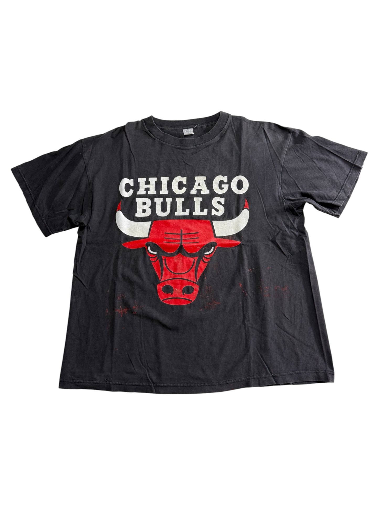 Vintage Chicago Bulls Big Logo Tshirt NBA Classic Bull Head