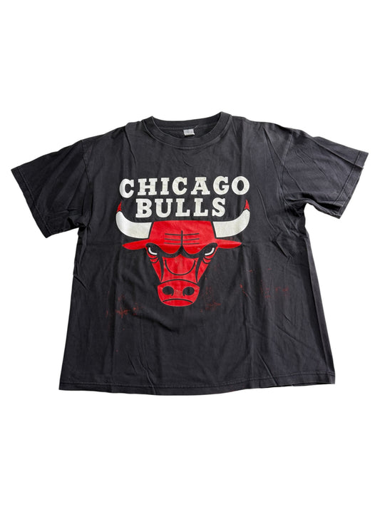 Vintage Chicago Bulls Big Logo Tshirt NBA Classic Bull Head