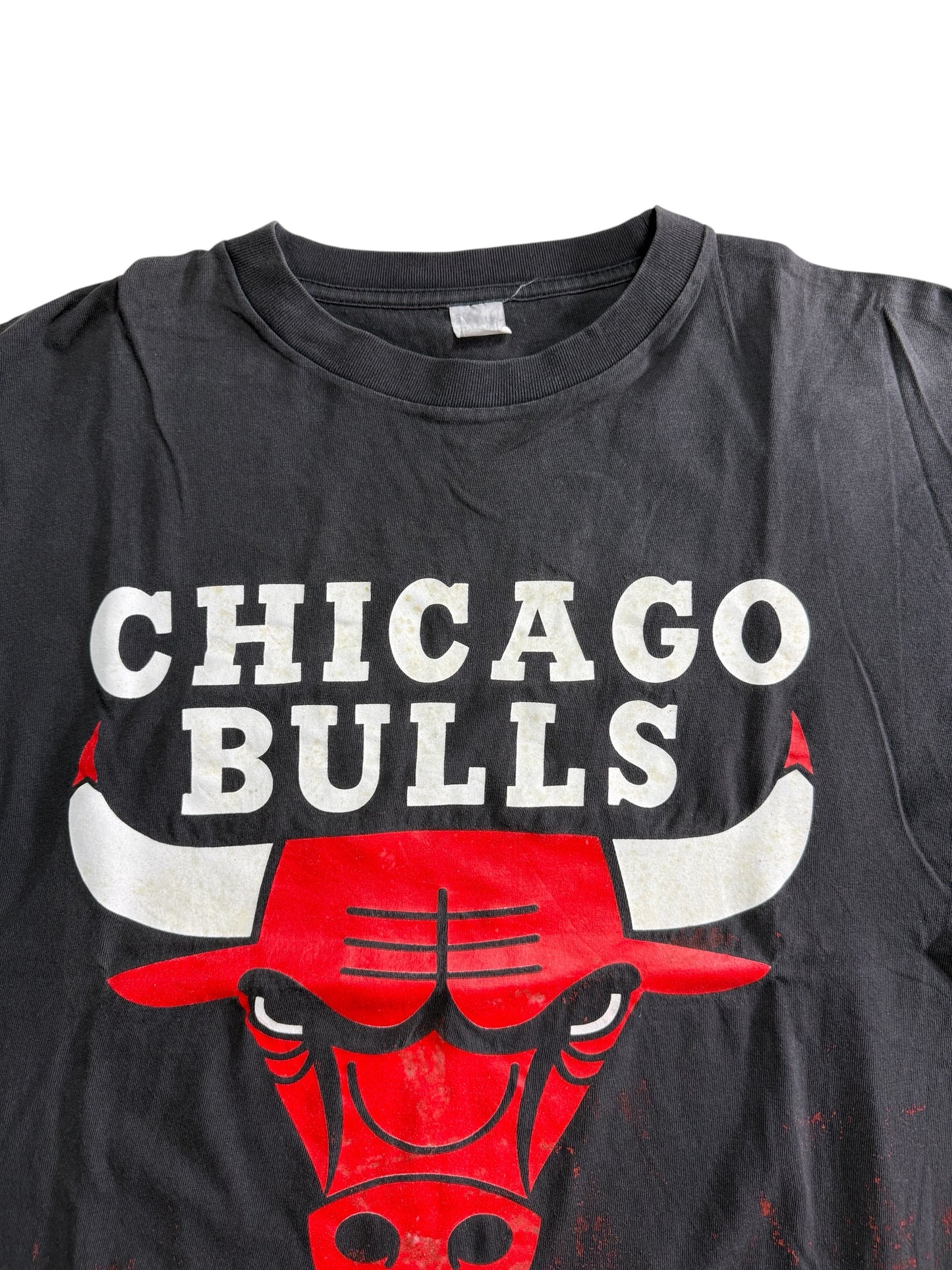 Vintage Chicago Bulls Big Logo Tshirt NBA Classic Bull Head