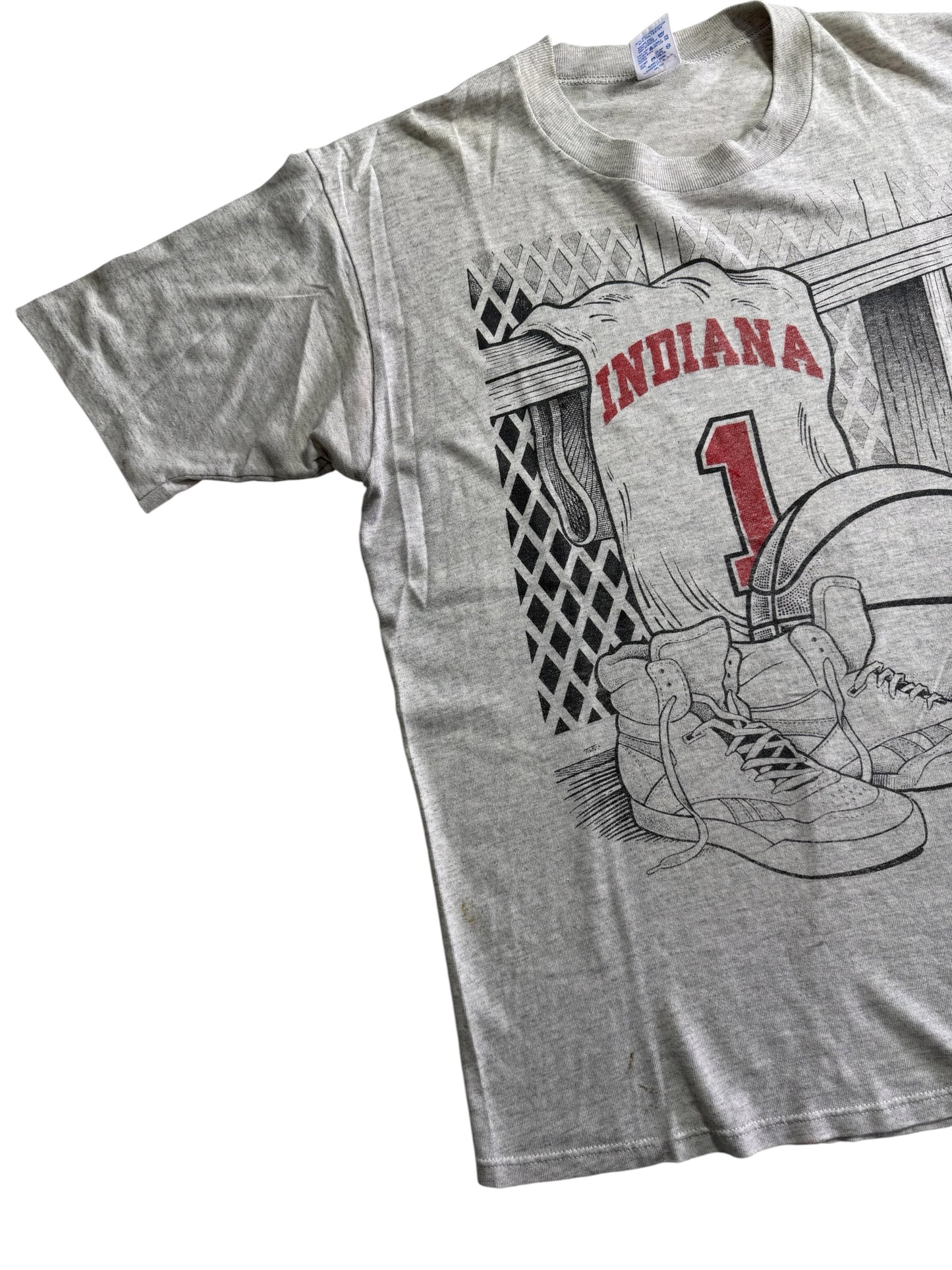 Vintage Indiana Basketball Graphic Tshirt Made In Usa