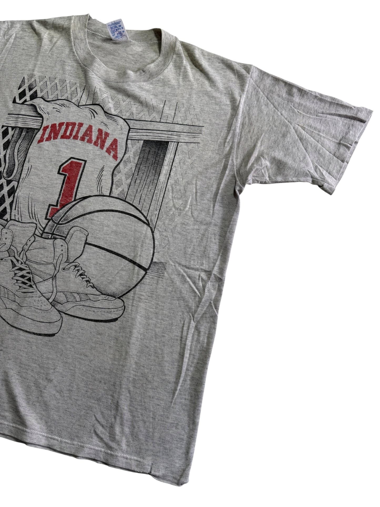 Vintage Indiana Basketball Graphic Tshirt Made In Usa