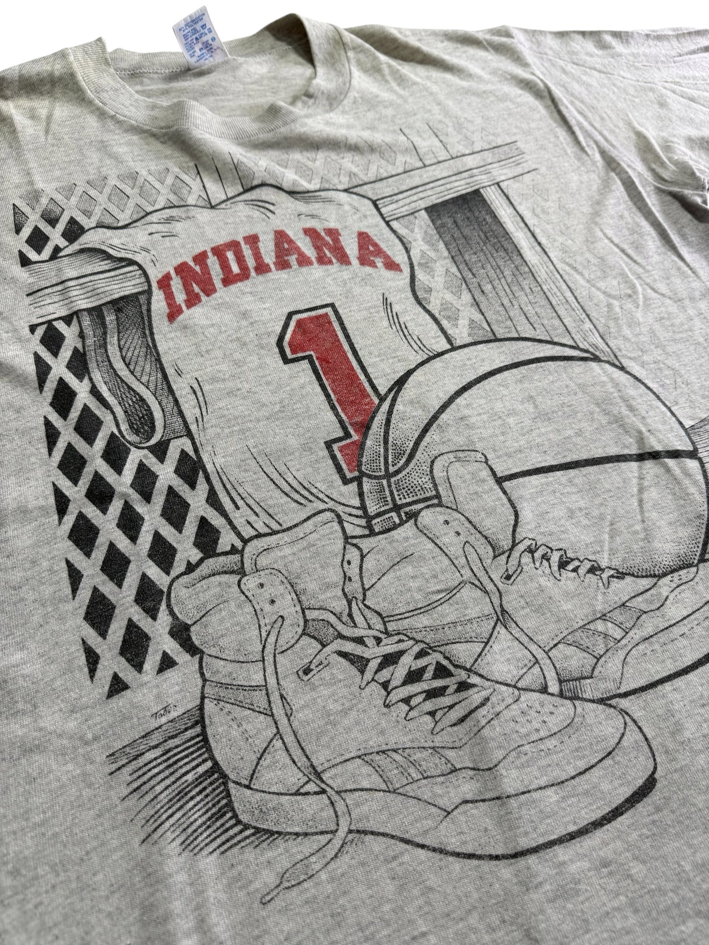 Vintage Indiana Basketball Graphic Tshirt Made In Usa