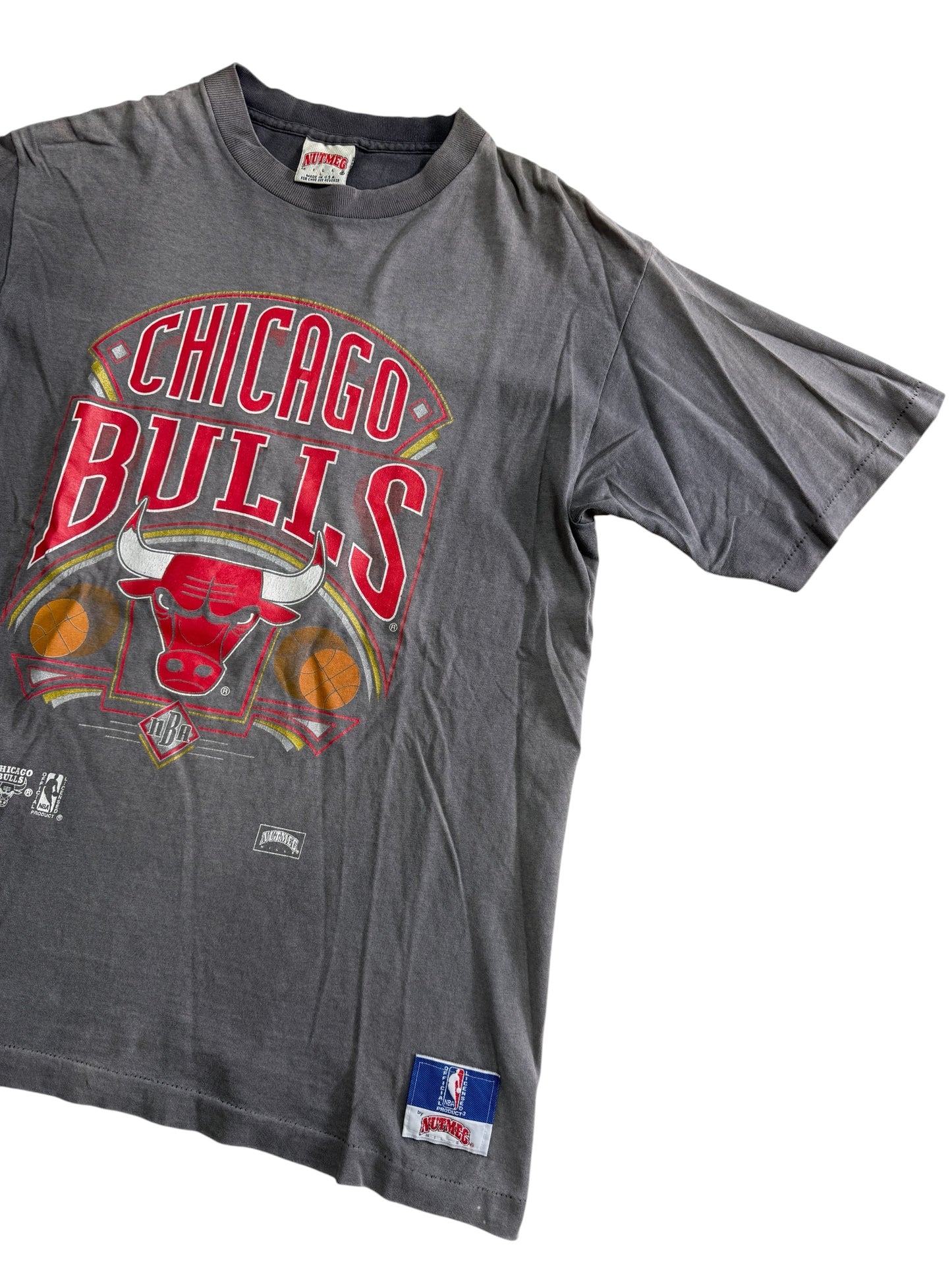 Vintage Chicago Bulls Nutmeg NBA Graphic Tshirt Made In USA