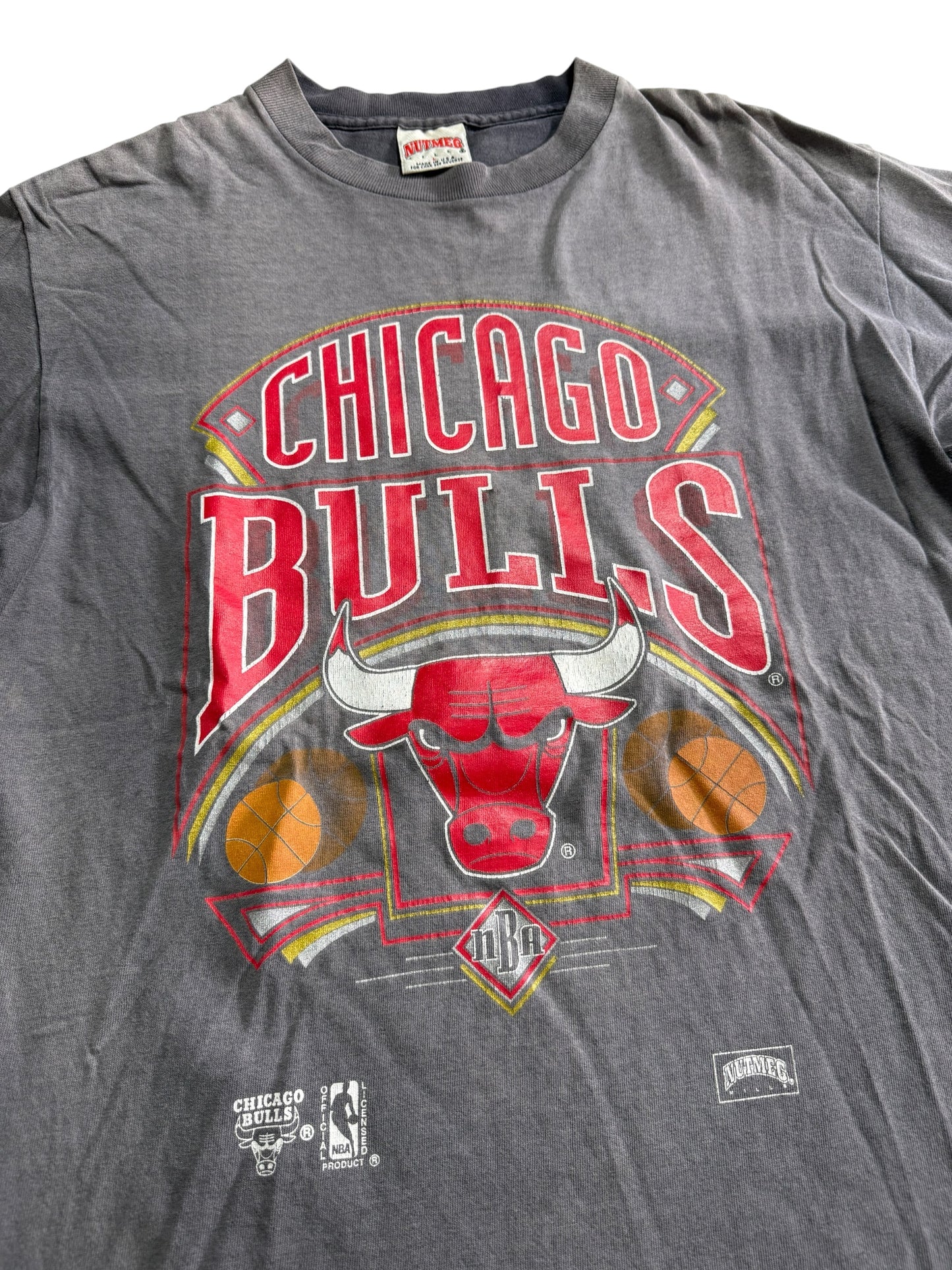Vintage Chicago Bulls Nutmeg NBA Graphic Tshirt Made In USA