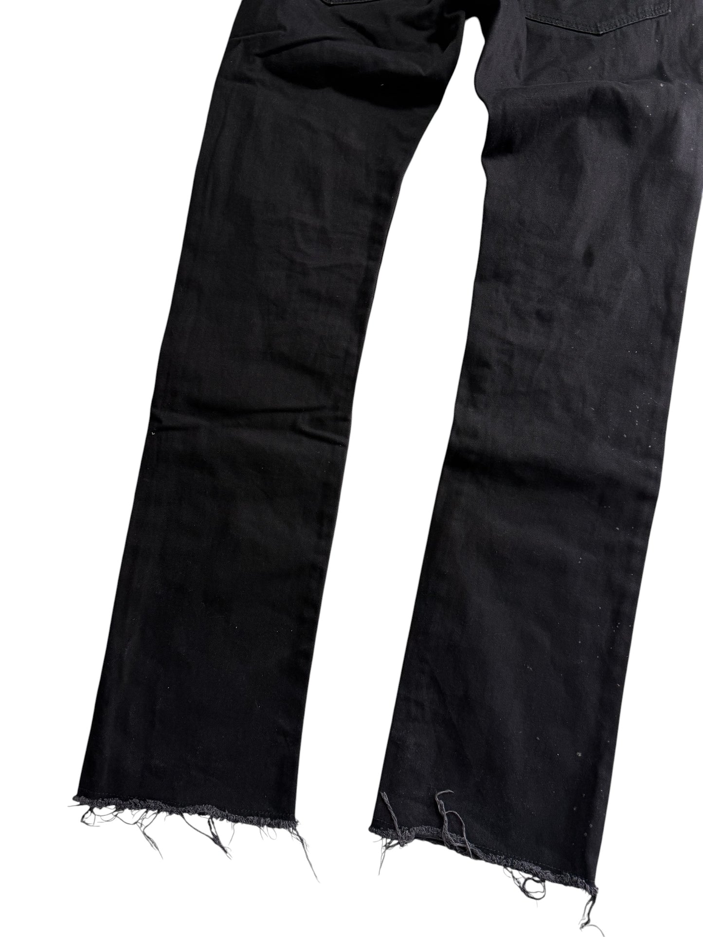Mnml Custom Skull Patch Black Denim Jeans Gothic Punk Pants