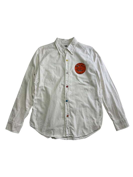 Tadanori Yokoo & Bohemians Button Up Shirt Face Artwork Print Multicolor Buttons