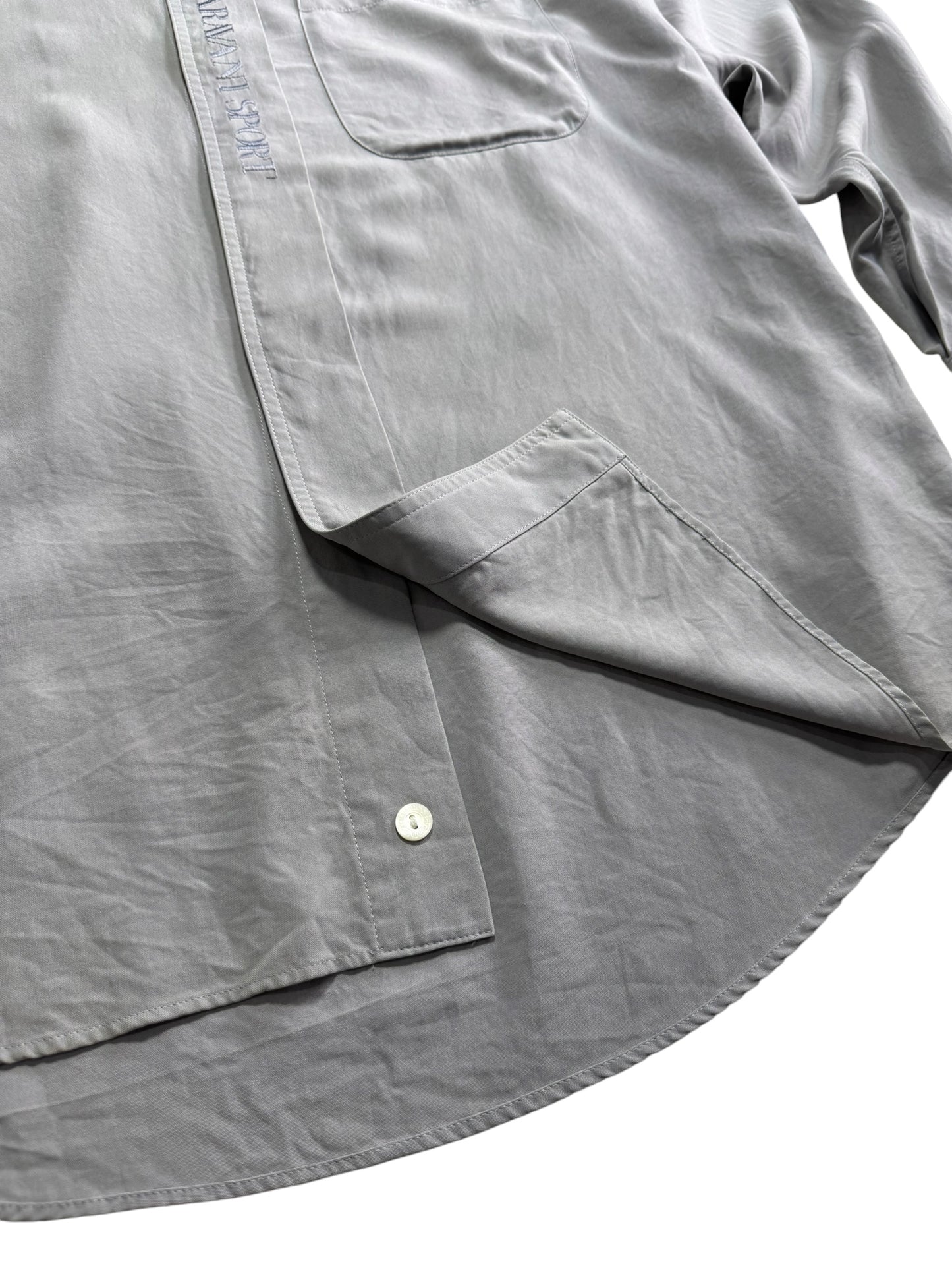 Vintage 80s/90s Valentino Garavani Sport Silk Shirt Embroidered Logo Made in Japan