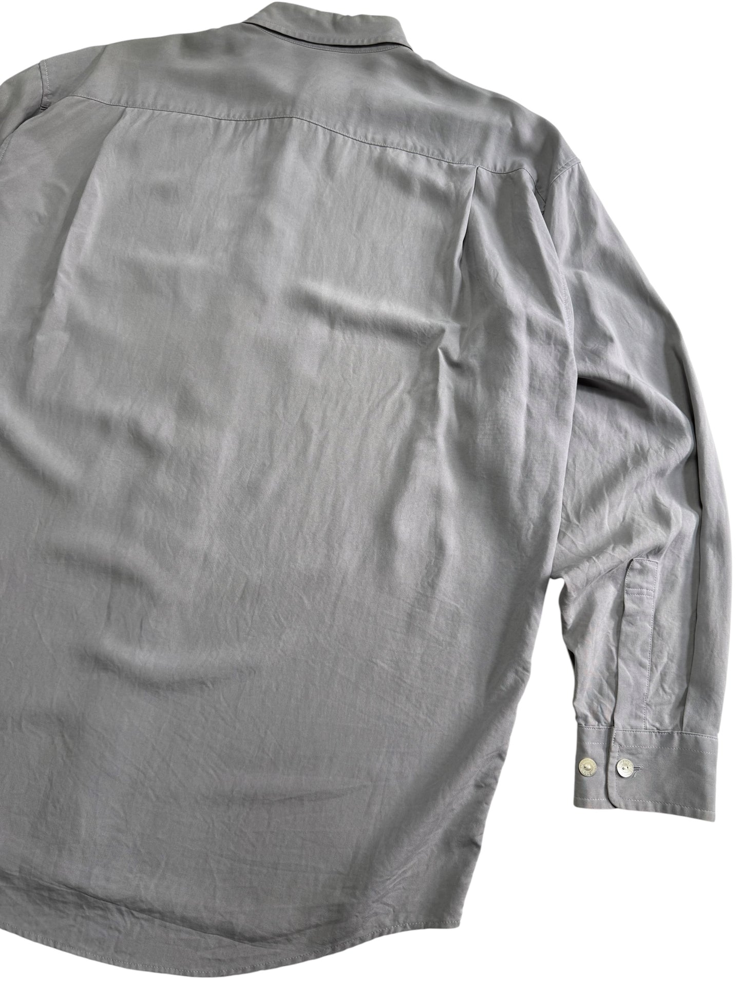 Vintage 80s/90s Valentino Garavani Sport Silk Shirt Embroidered Logo Made in Japan