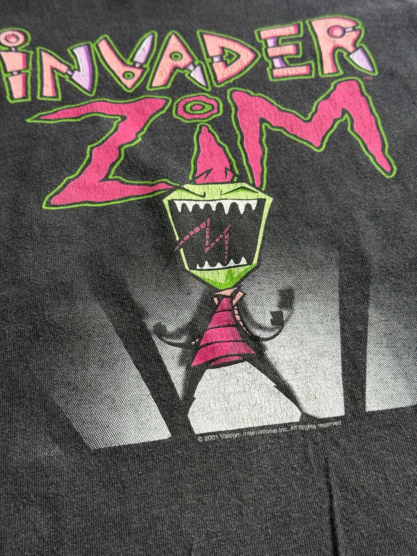 Vintage Invader Zim 2001 Nickelodeon Cartoon Graphic Tshirt