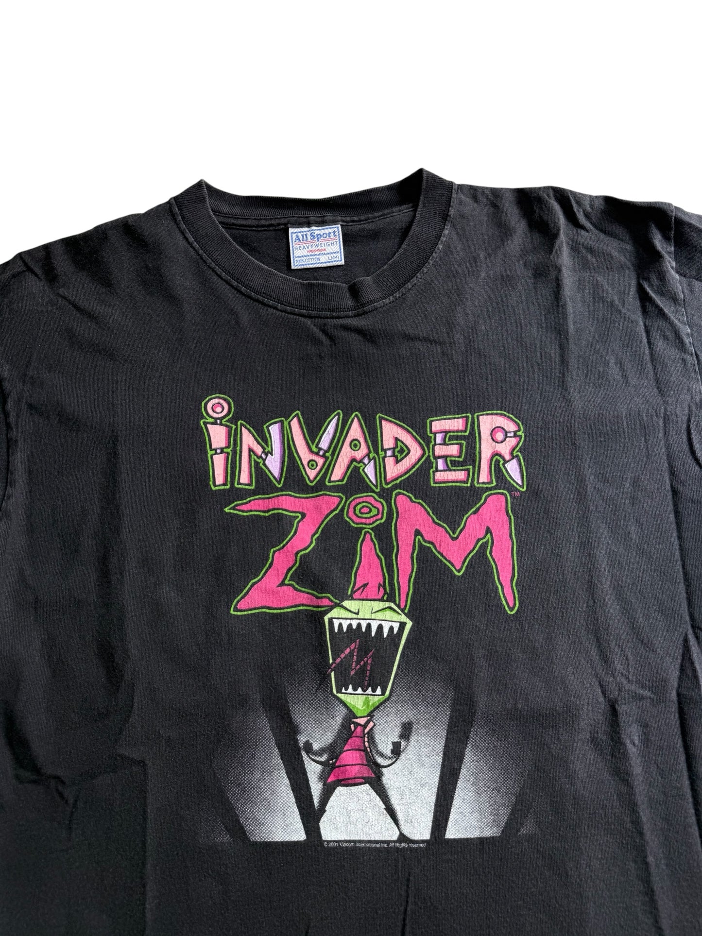 Vintage Invader Zim 2001 Nickelodeon Cartoon Graphic Tshirt