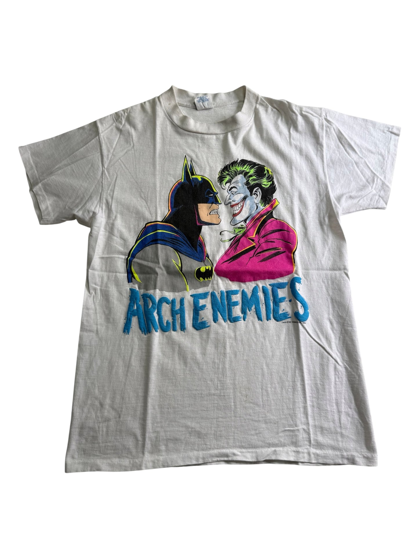 Vintage Batman vs Joker Arch Enemies DC Comics 1989 Graphic Tshirt