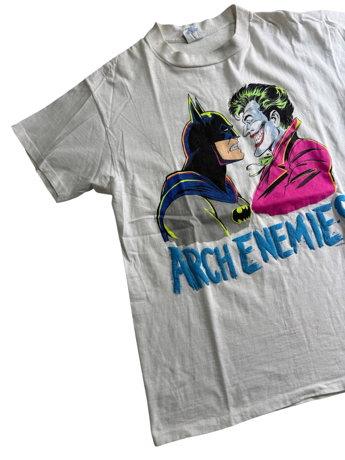 Vintage Batman vs Joker Arch Enemies DC Comics 1989 Graphic Tshirt