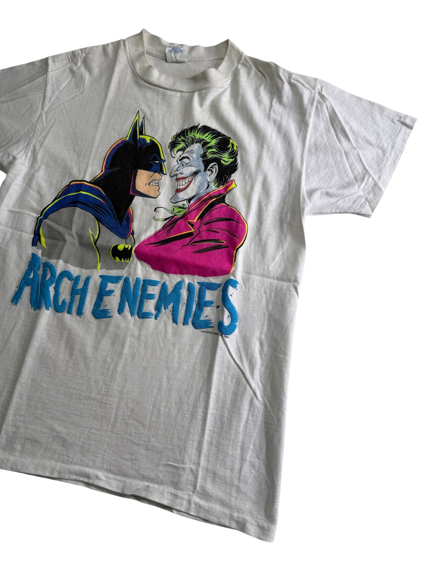 Vintage Batman vs Joker Arch Enemies DC Comics 1989 Graphic Tshirt