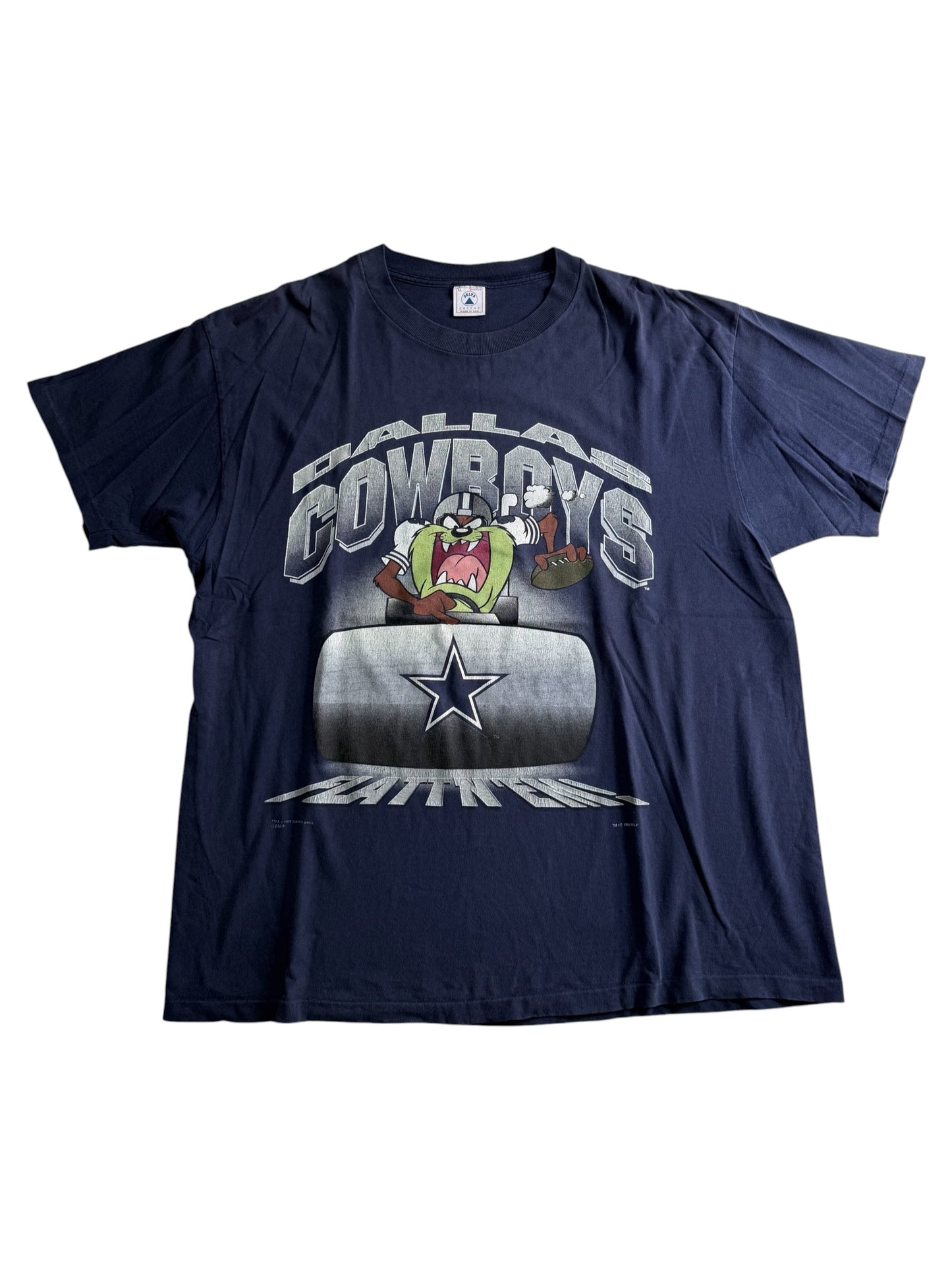 Vintage 1996 Dallas Cowboys Taz Looney Tunes Tshirt NFL USA