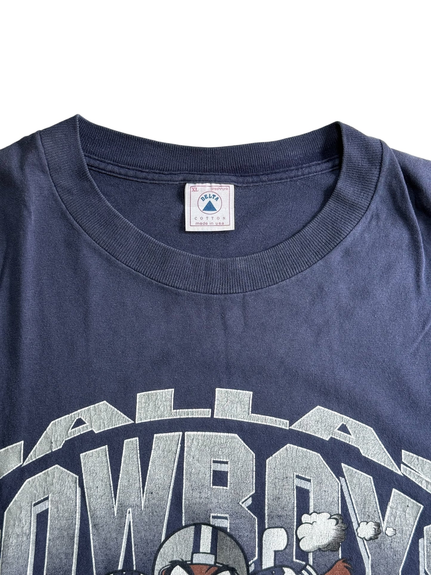 Vintage 1996 Dallas Cowboys Taz Looney Tunes Tshirt NFL USA