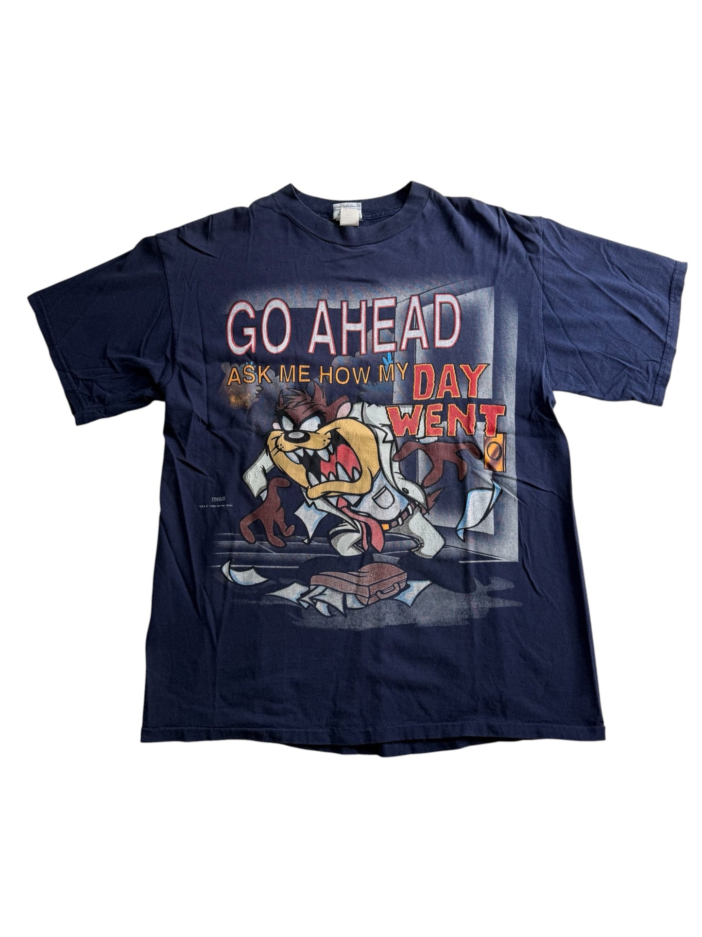 Vintage 1996 Taz Looney Tunes “Go Ahead Ask Me How My Day Went” Tshirt