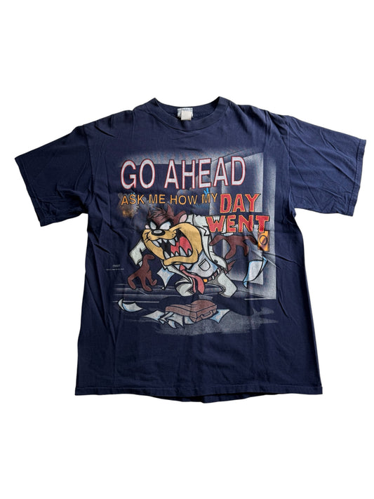 Vintage 1996 Taz Looney Tunes “Go Ahead Ask Me How My Day Went” Tshirt
