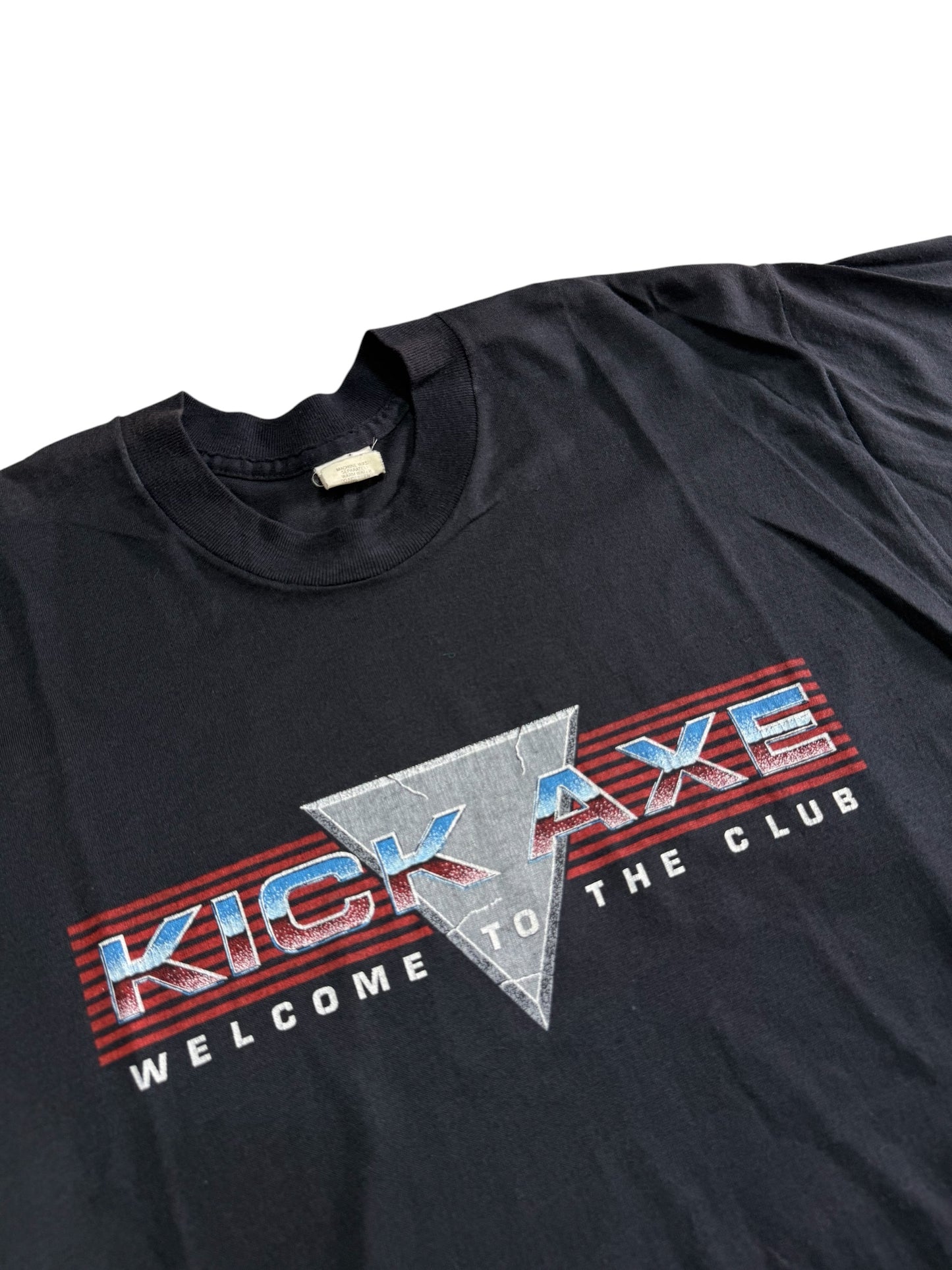 Vintage 1980s Kick Axe Hellraisers Fanclub Tshirt USA Rock Band