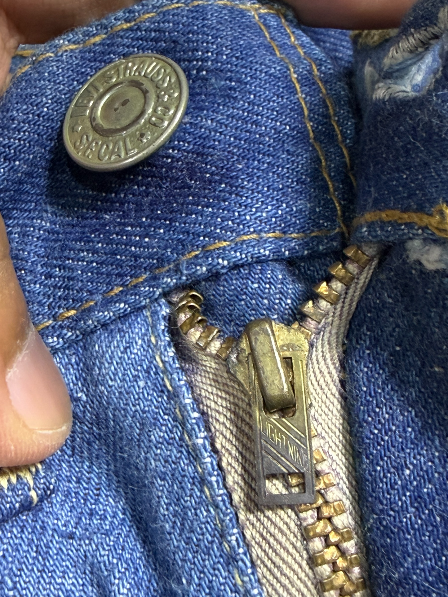 Vintage Levis 302 Denim Jeans USA Made 1960s 1970s Collectible
