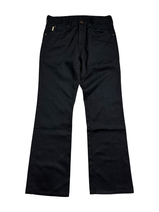 Vintage Roebucks Black Work Pants Straight Fit Made In Usa