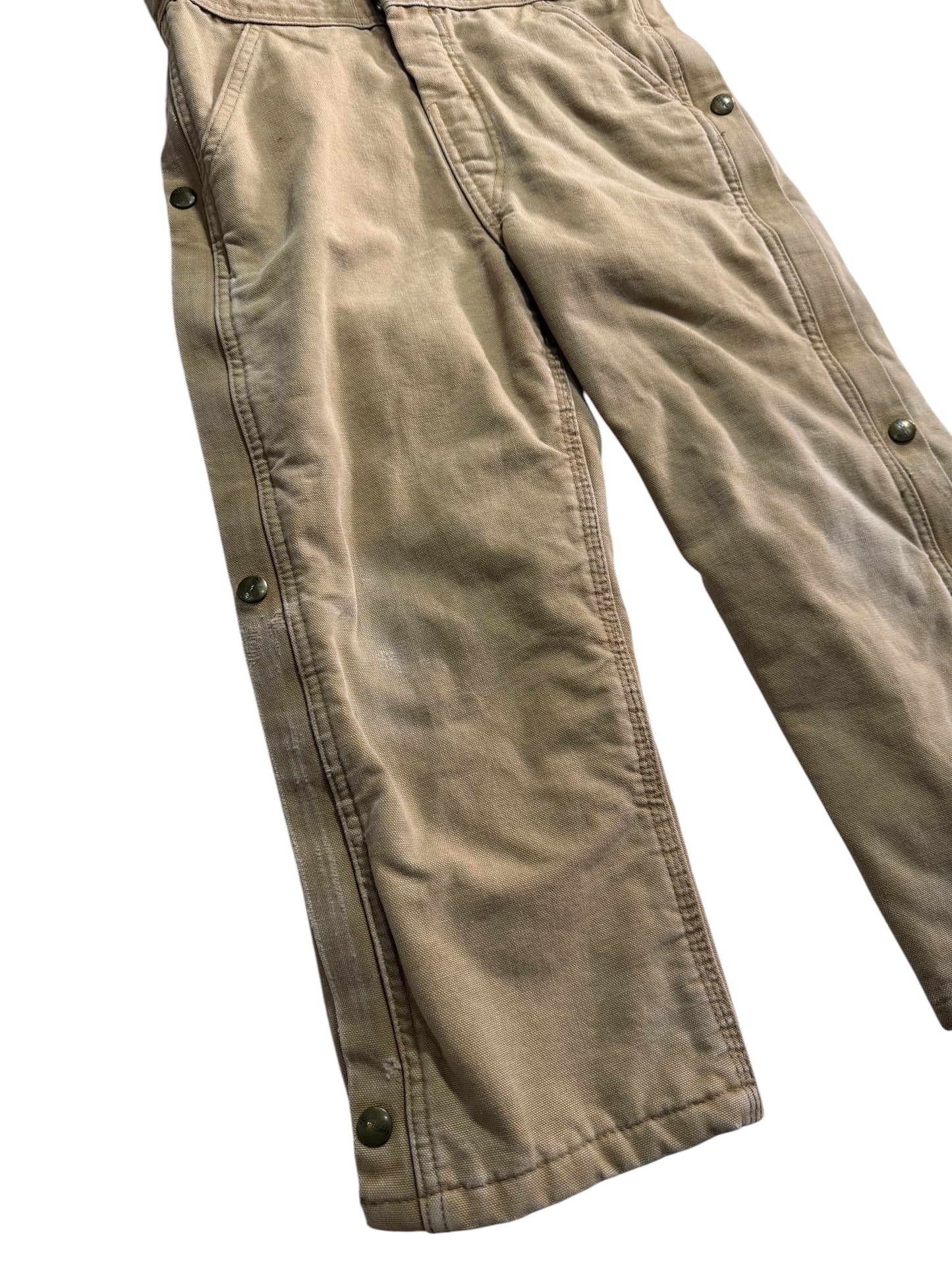 Vintage Carhartt Kids Duck Canvas Coverall Brown Quilted Lined Workwear
