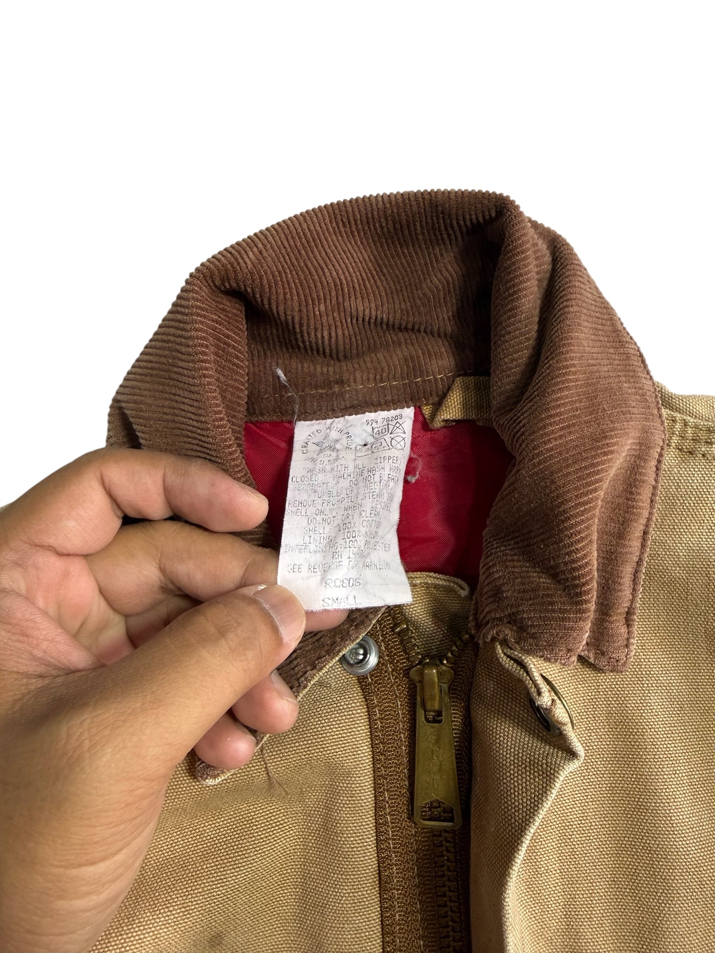 Vintage Carhartt Kids Duck Canvas Coverall Brown Quilted Lined Workwear