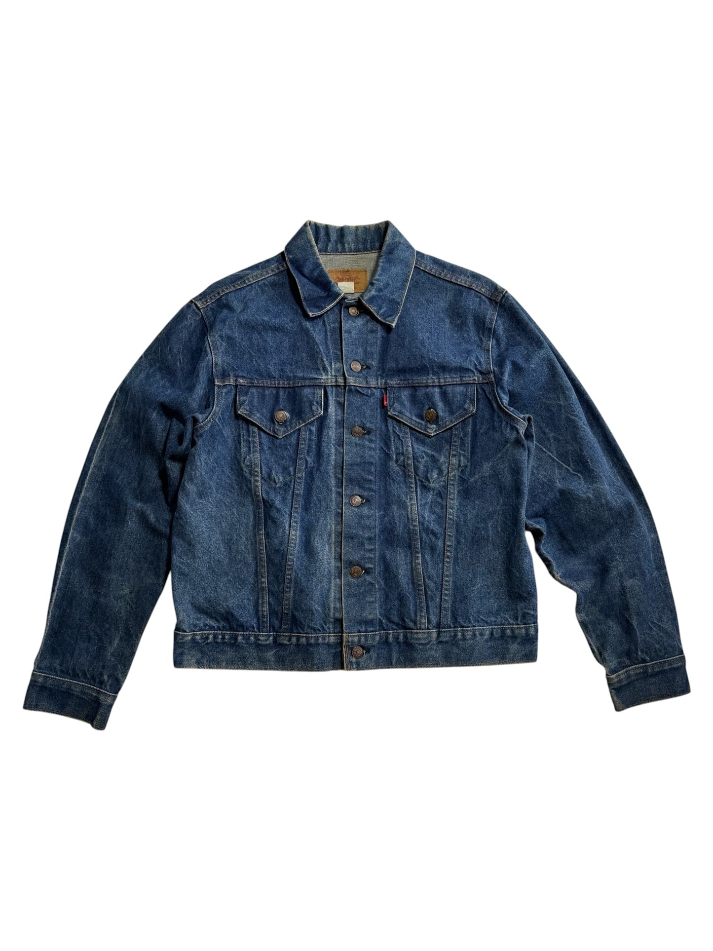 Vintage 1970s Levis 70505-0217 Denim Jacket Single R Blank Tab