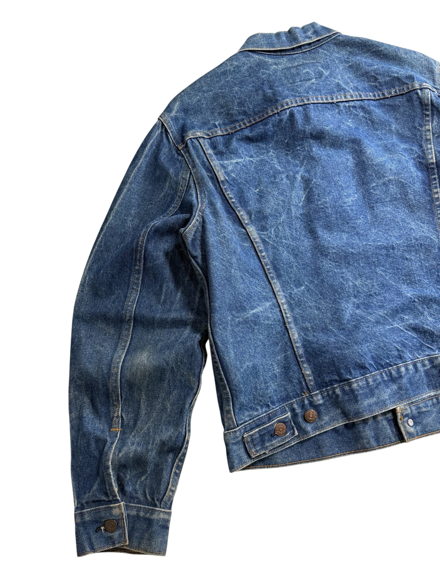 Vintage 1970s Levis 70505-0217 Denim Jacket Single R Blank Tab