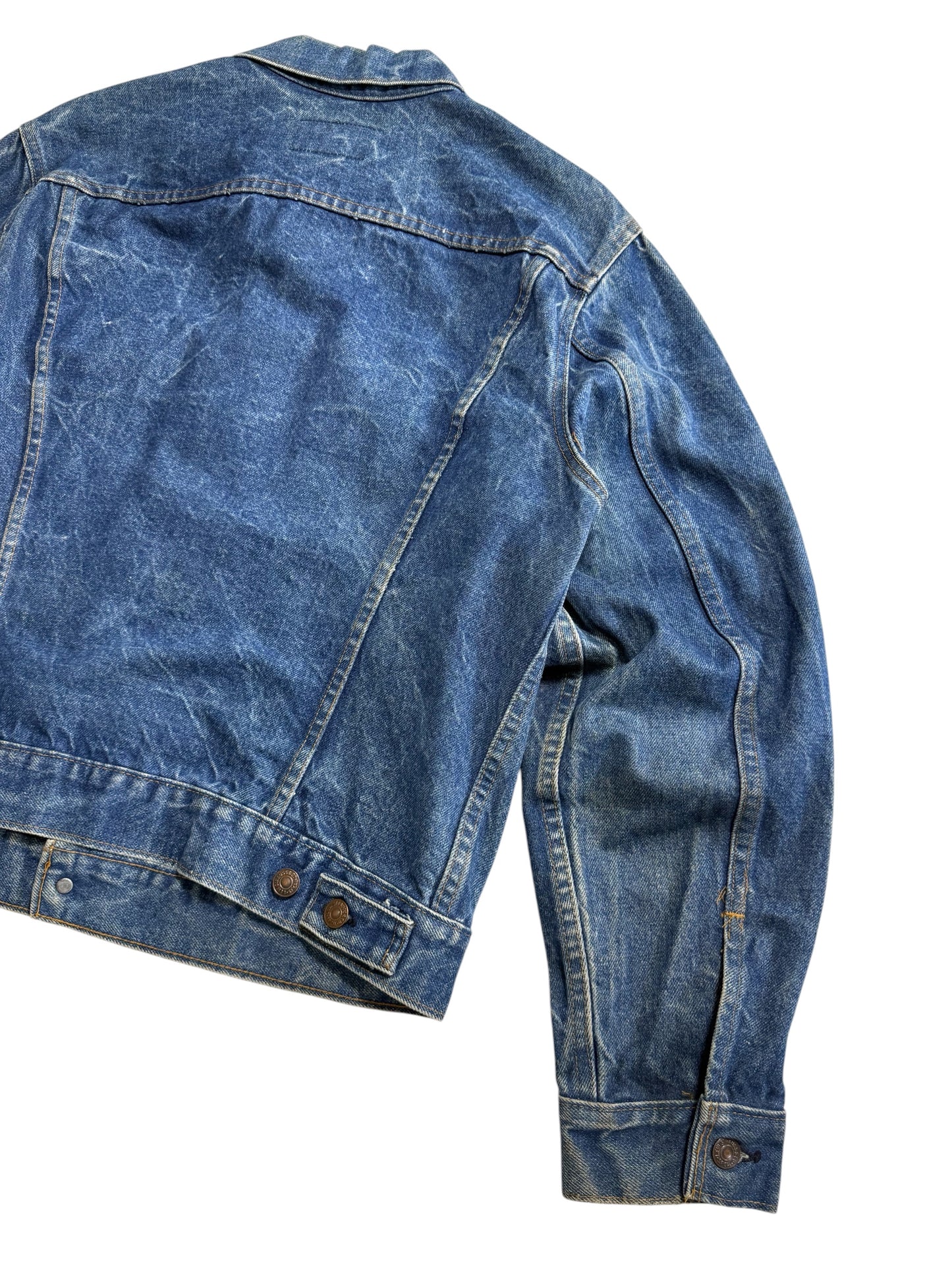 Vintage 1970s Levis 70505-0217 Denim Jacket Single R Blank Tab