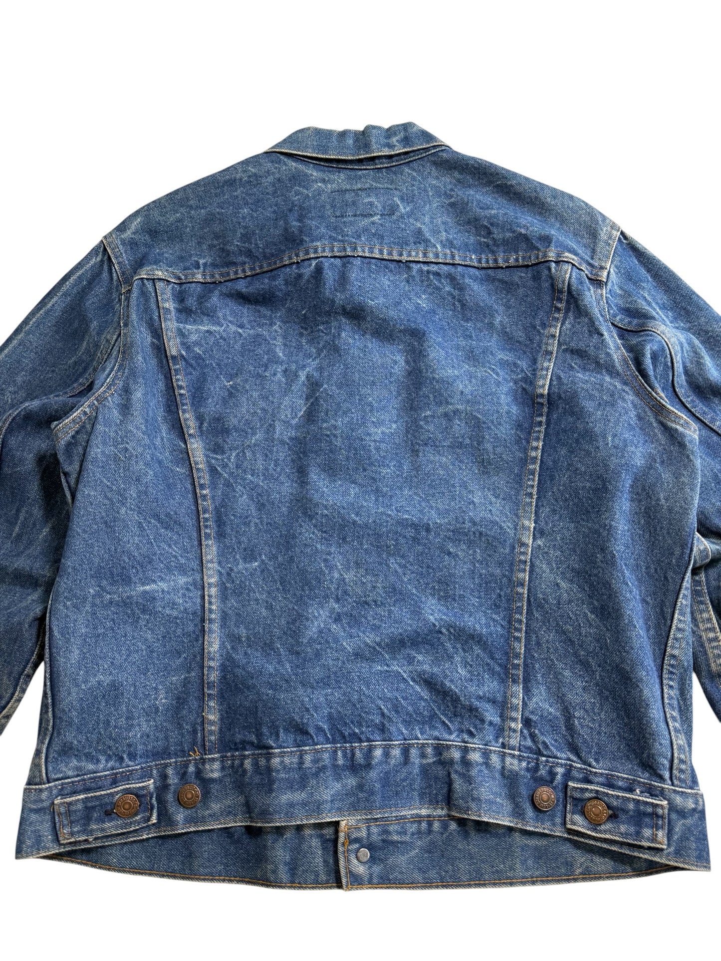 Vintage 1970s Levis 70505-0217 Denim Jacket Single R Blank Tab