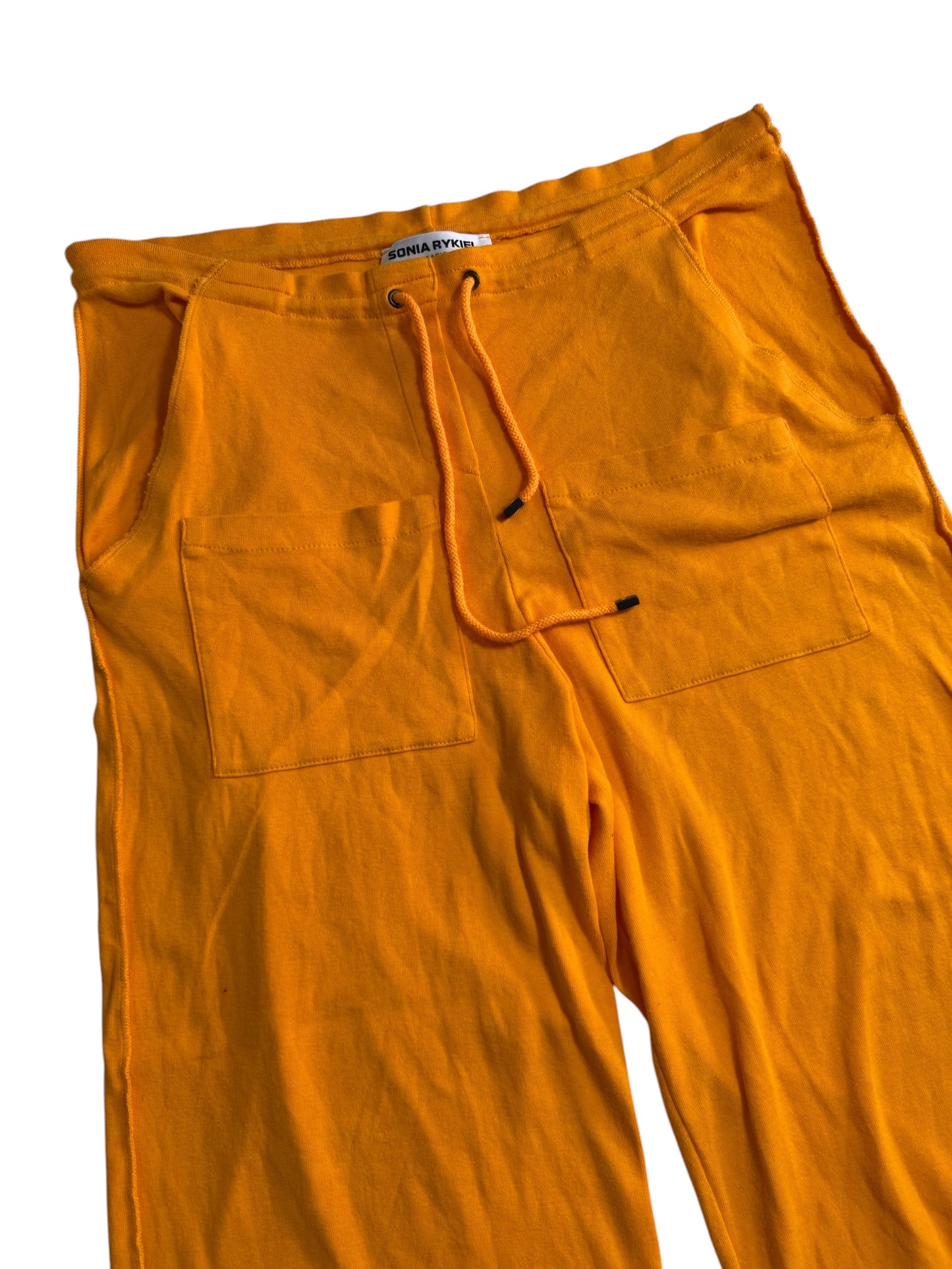 Sonia Rykiel Paris Wide Leg Lounge Pants Orange Made in France