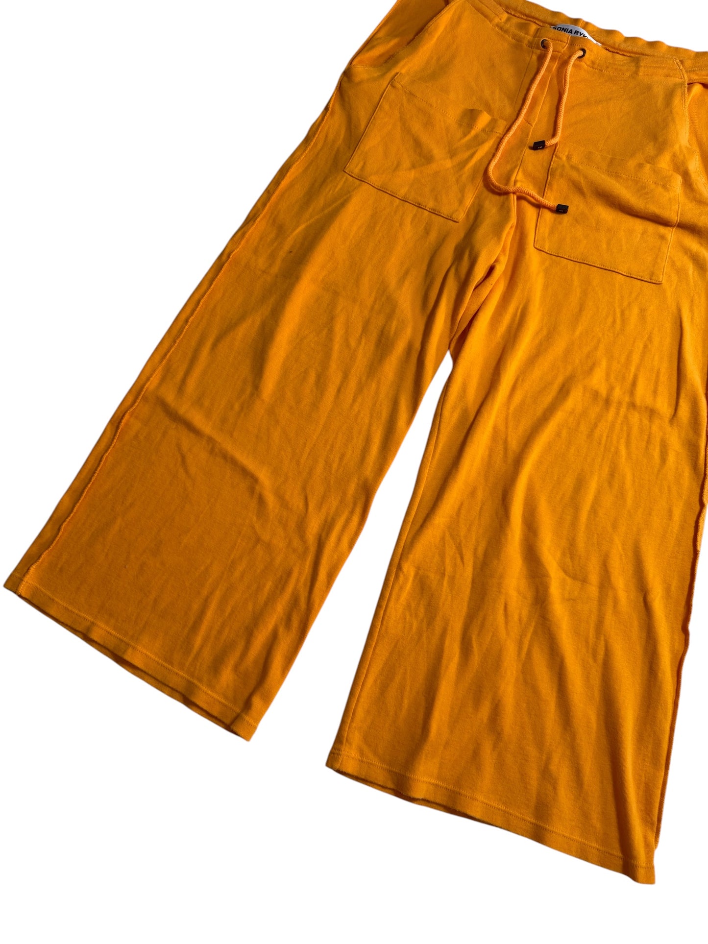 Sonia Rykiel Paris Wide Leg Lounge Pants Orange Made in France