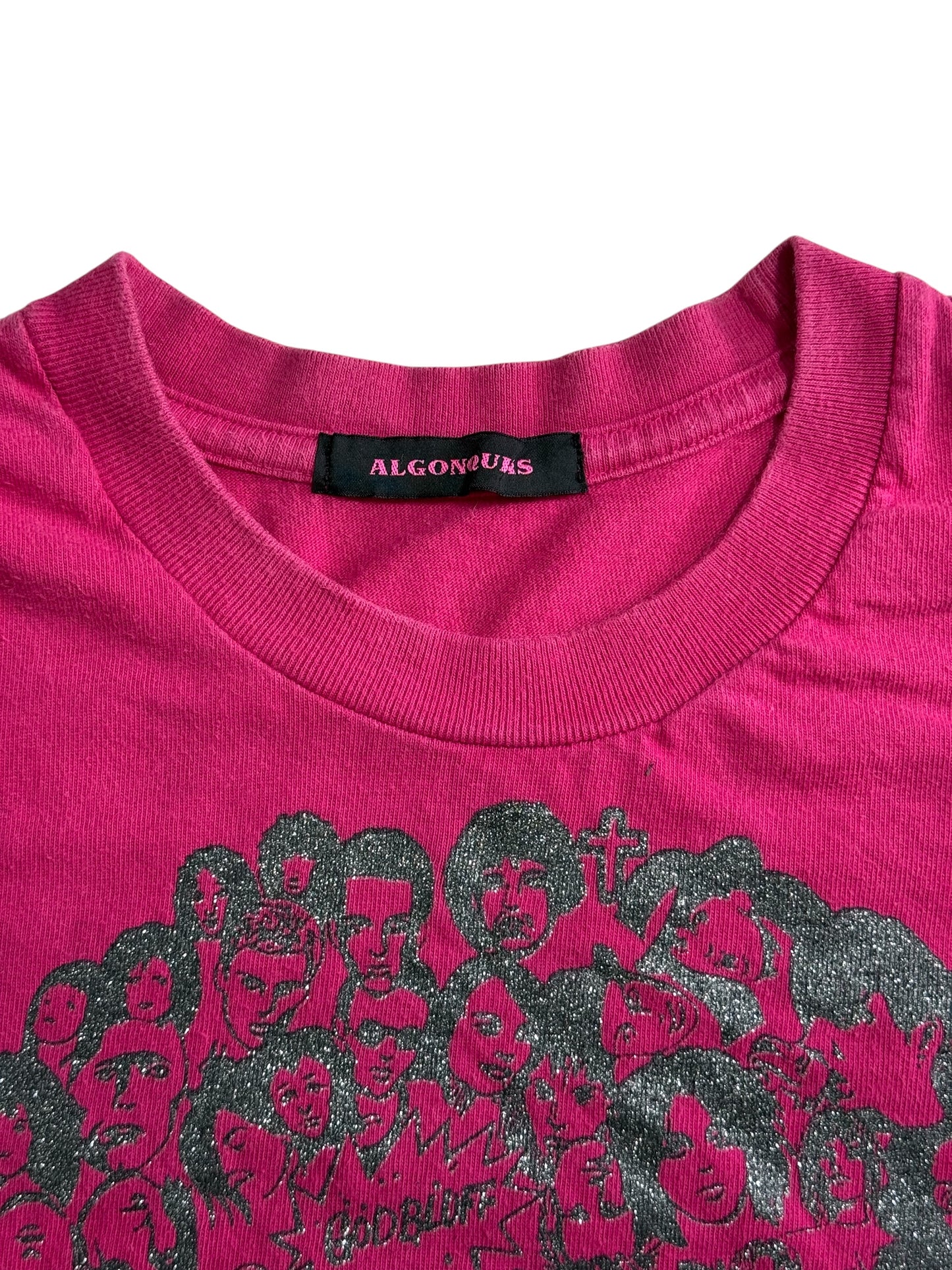 Algonquins Japan Graphic Face Print Pink Tshirt