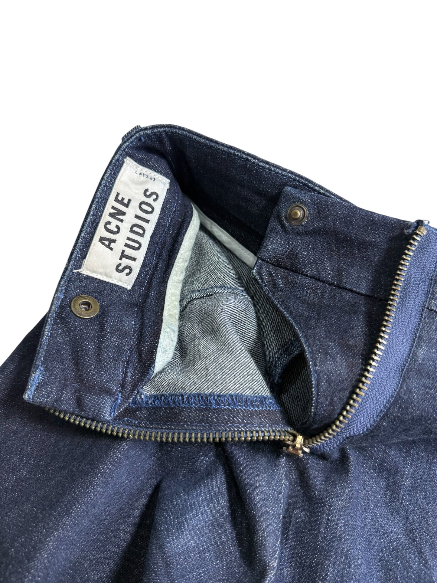 Acne Studios Skin Rinse Stretch Denim Jeans Slim Fit Dark Indigo